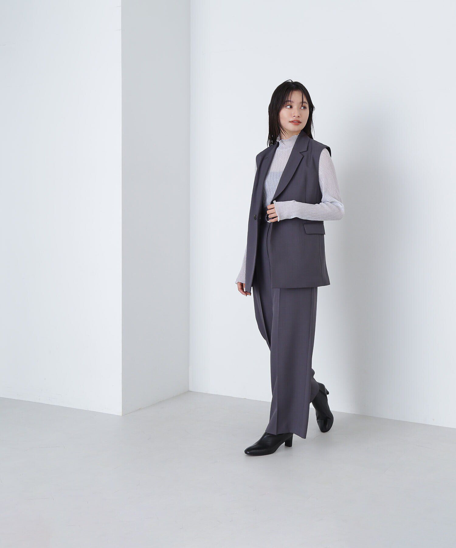  「＜クリアツイルセットアップシリーズ＞ベルテッドワイドパンツ」|その他|