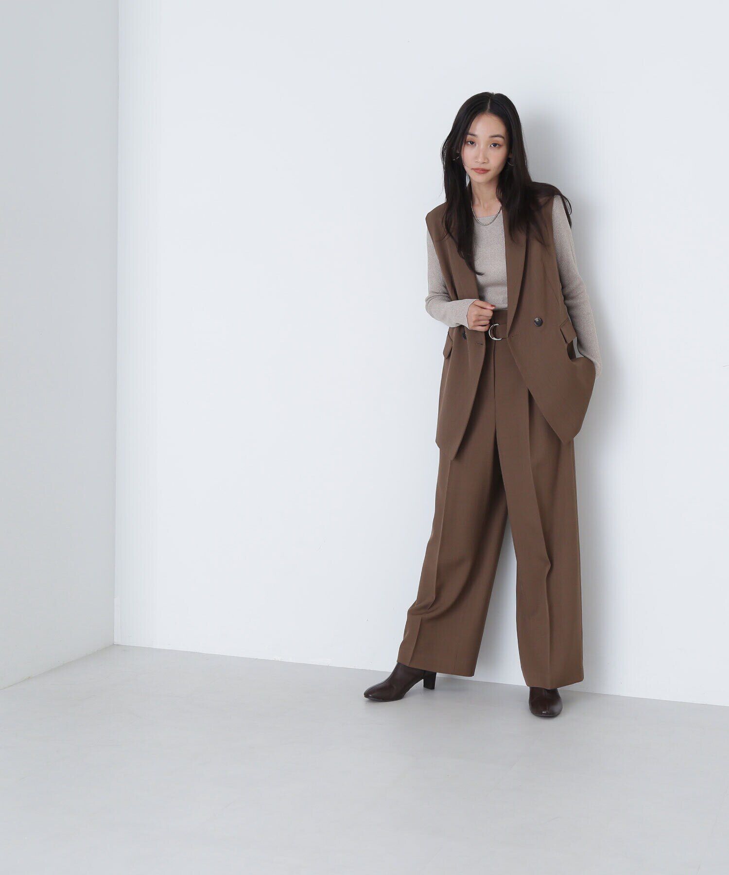  「＜クリアツイルセットアップシリーズ＞ベルテッドワイドパンツ」|その他|