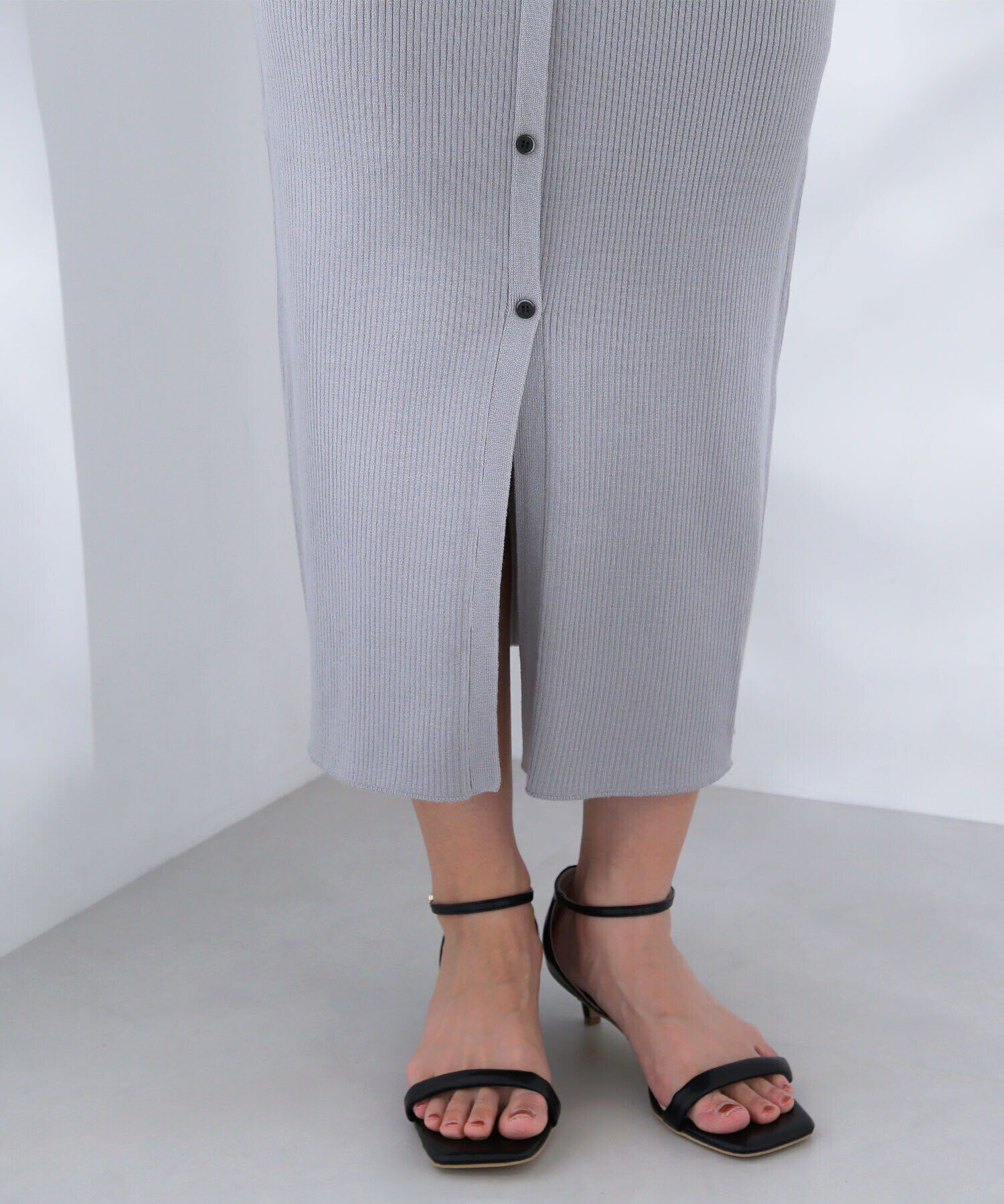  「ラメビスチェ＆ポロニットワンピース」|ワンピース|