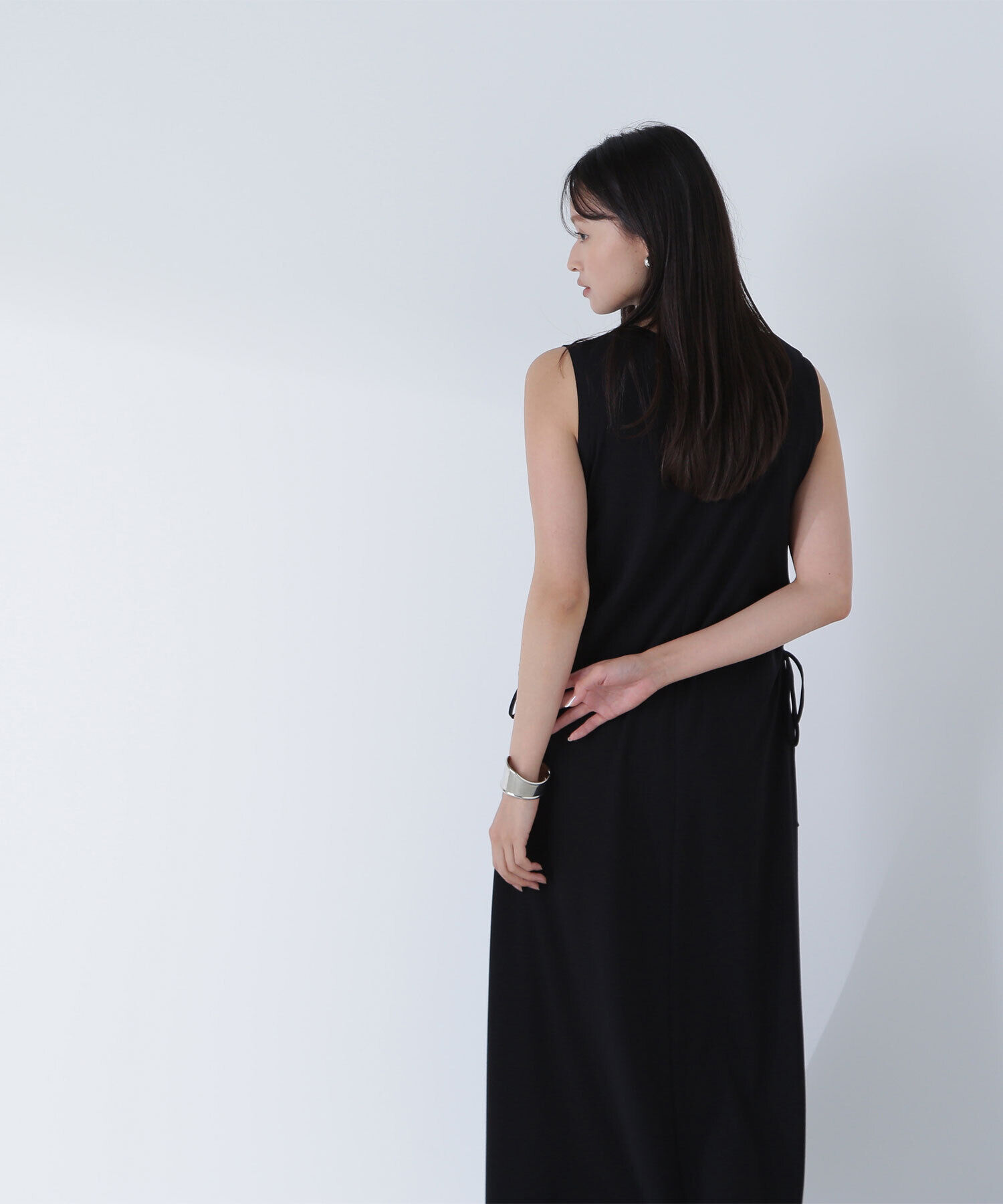  「サイドギャザーカットソーワンピース」|ワンピース|