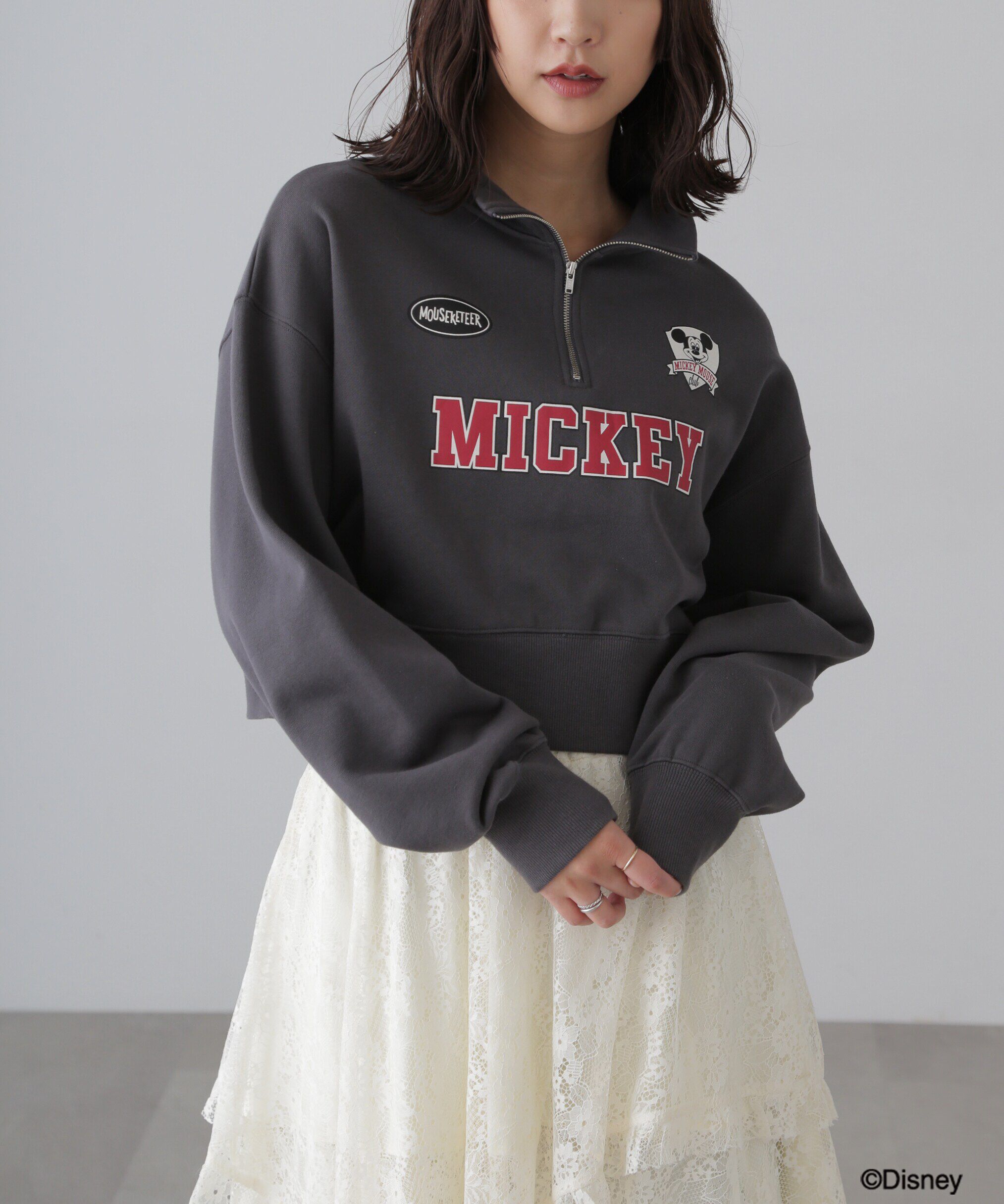  「〈ディズニーコレクション〉ハーフジップスウェット」|Tシャツ・カットソー|スミクロ