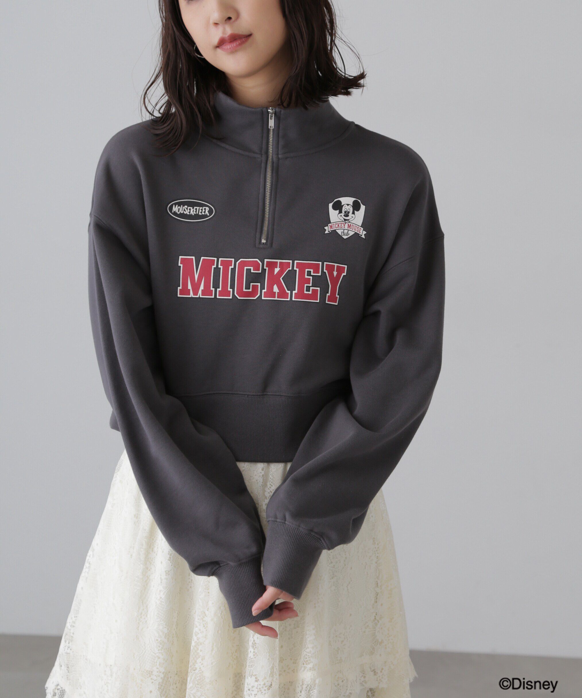  「〈ディズニーコレクション〉ハーフジップスウェット」|Tシャツ・カットソー|