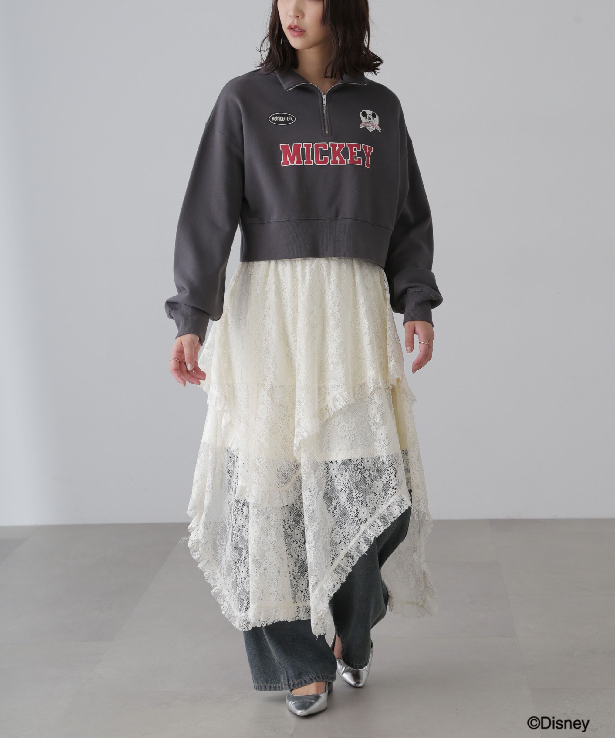  「〈ディズニーコレクション〉ハーフジップスウェット」|Tシャツ・カットソー|