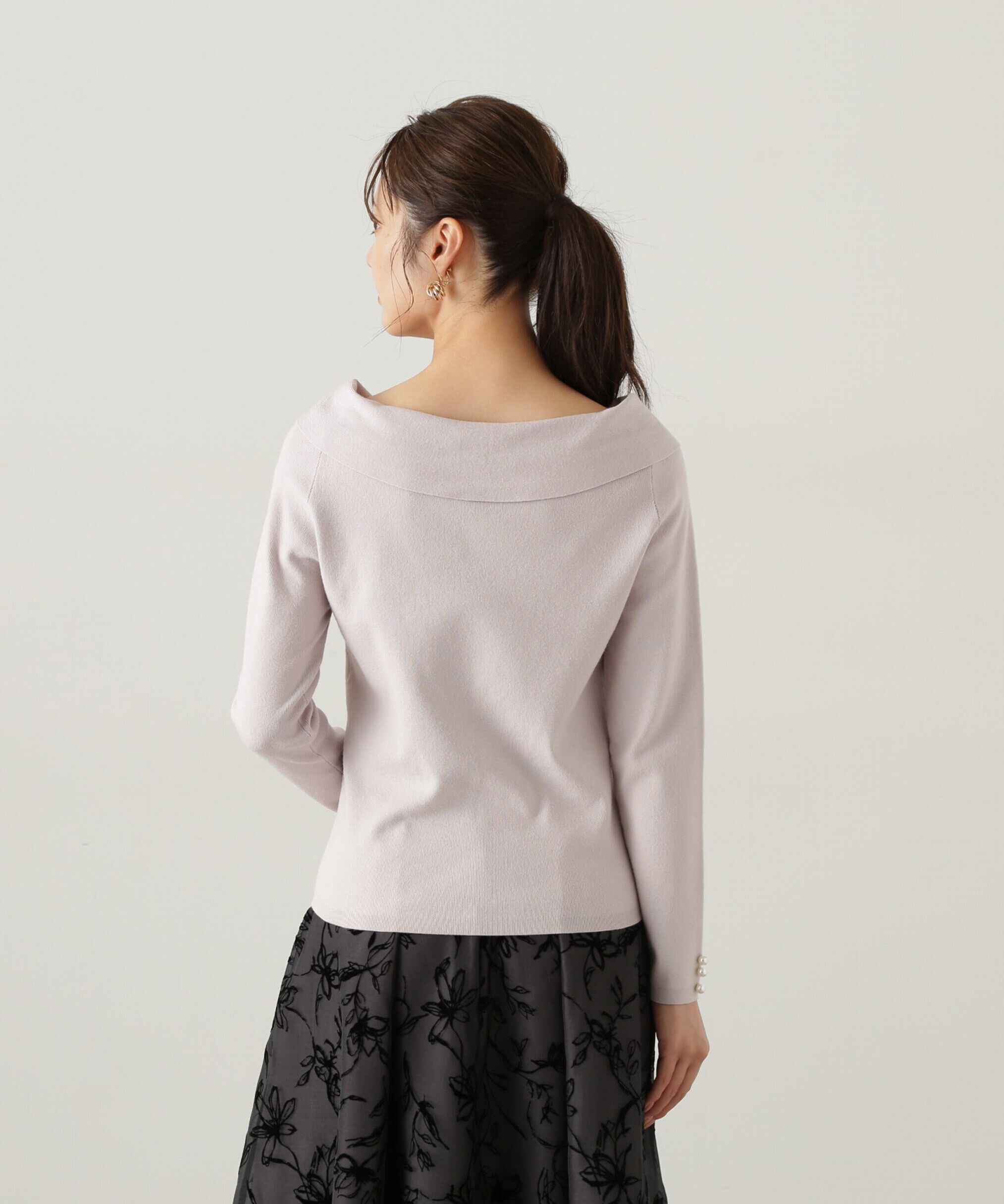 PROPORTION BODY DRESSING「オフショルリボンニット　24AW」|ニット・セーター|