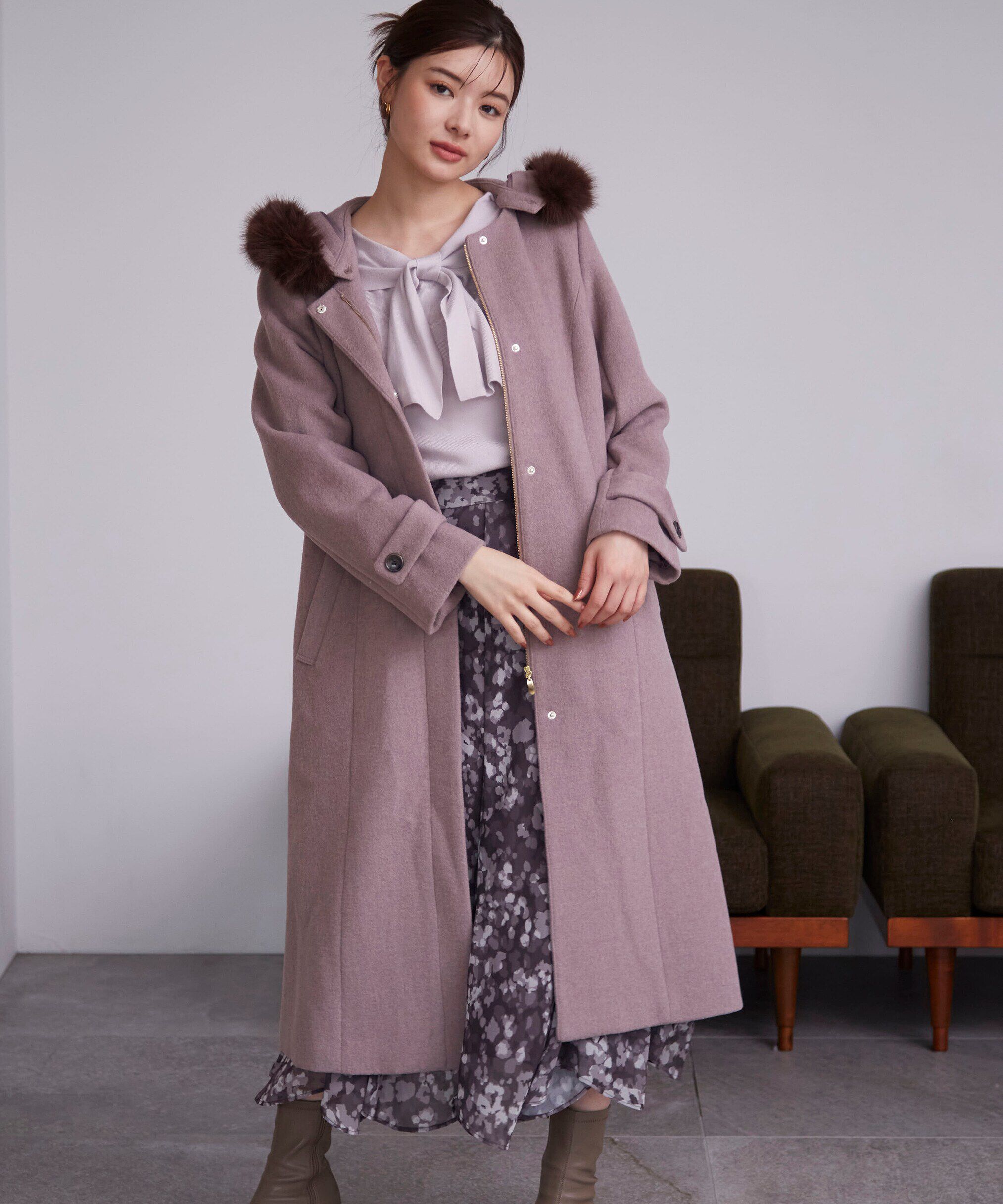 PROPORTION BODY DRESSING「オフショルリボンニット　24AW」|ニット・セーター|