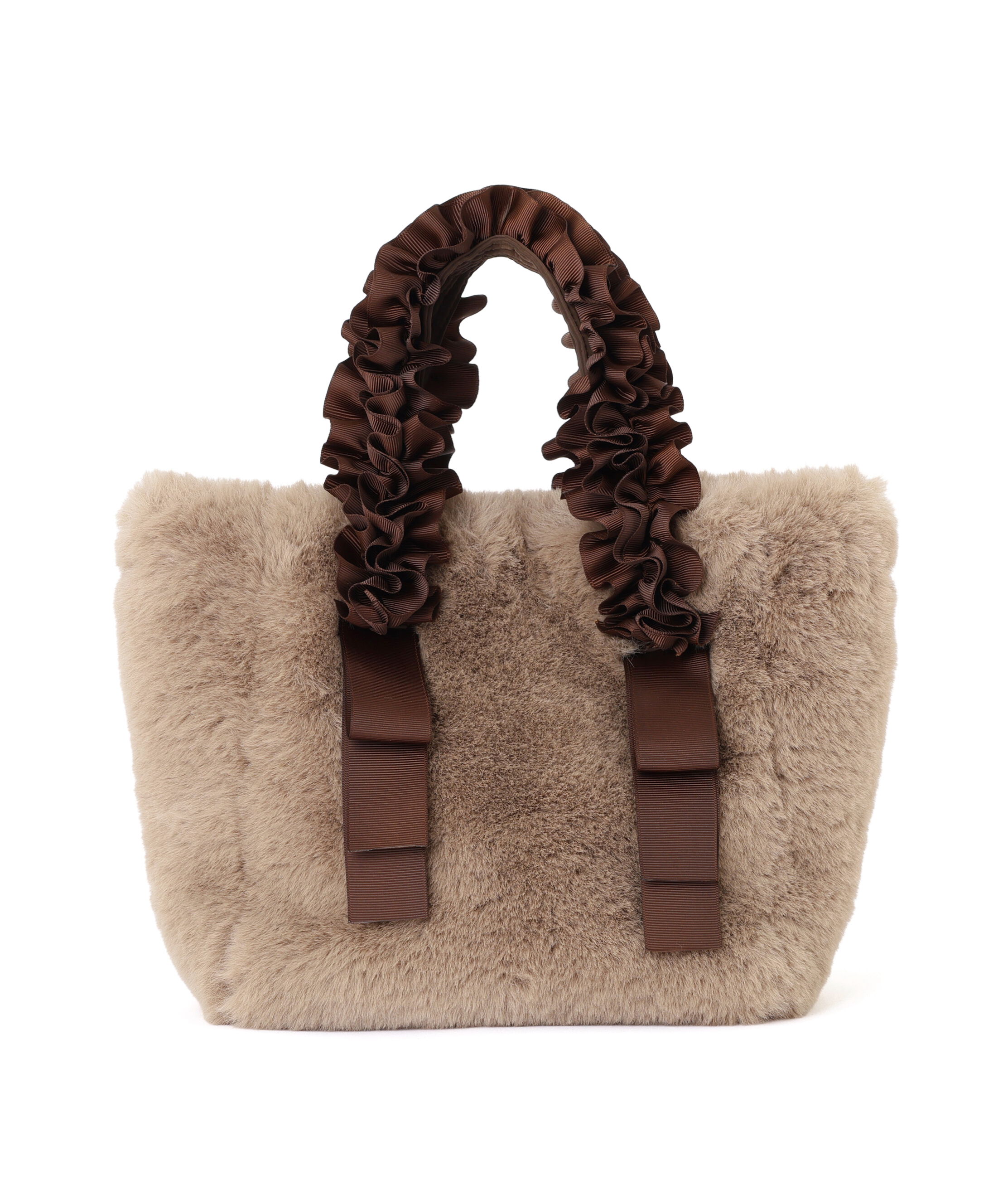 PROPORTION BODY DRESSING「フリルハンドルフェイクファートートバッグ」|その他|ベージュ