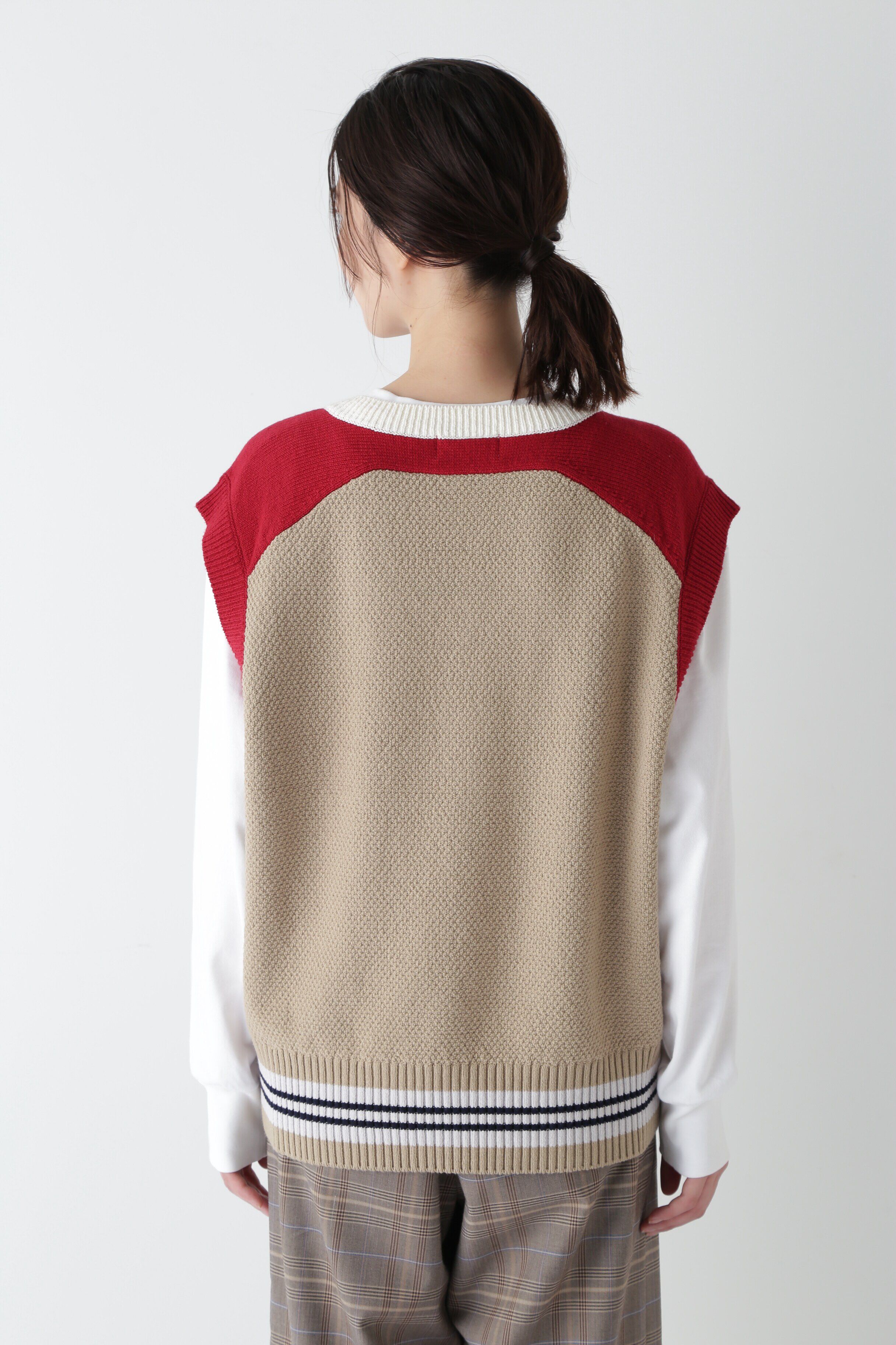  「◆カラーブロックベストニット」|ニット・セーター|