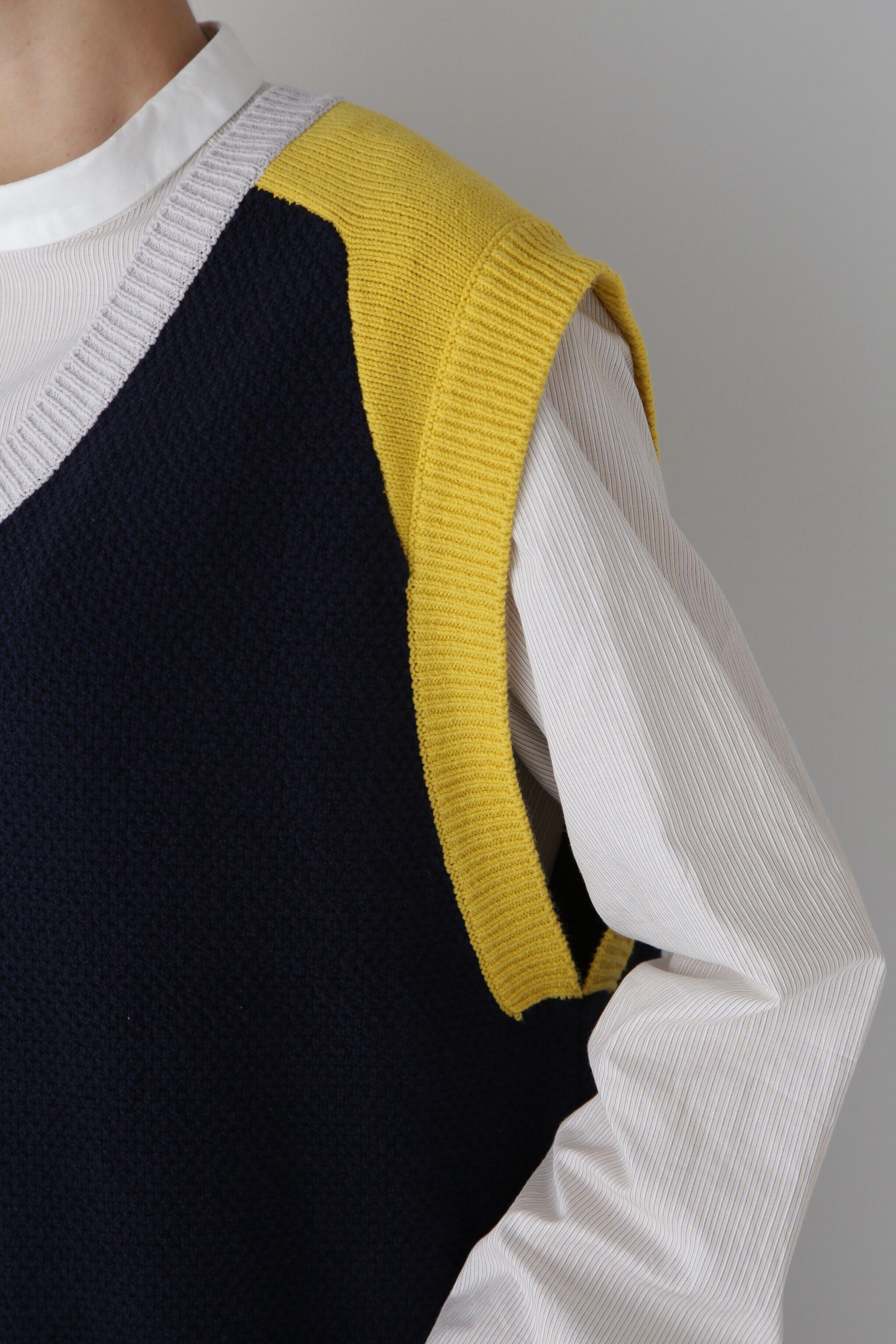  「◆カラーブロックベストニット」|ニット・セーター|