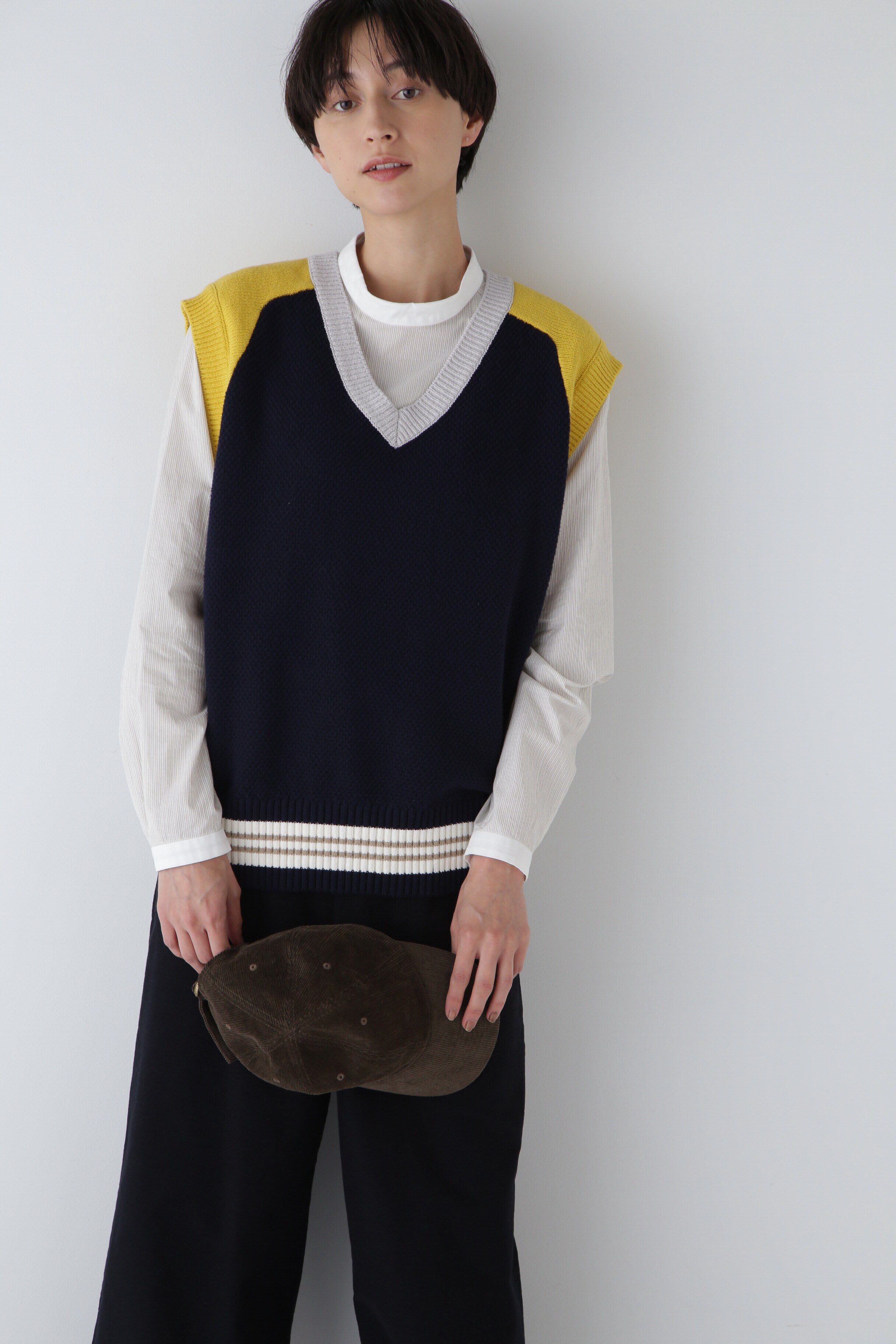  「◆カラーブロックベストニット」|ニット・セーター|