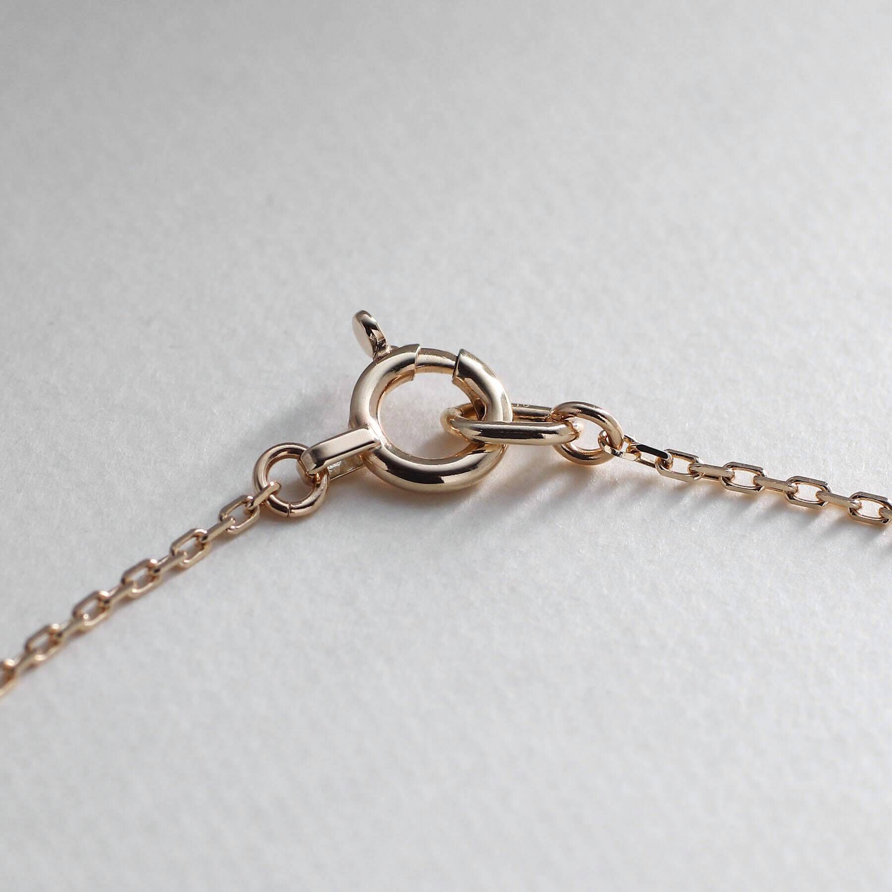 COCOSHNIK「K10パープルカルセドニー オーバルカボション ネックレス」|ネックレス|