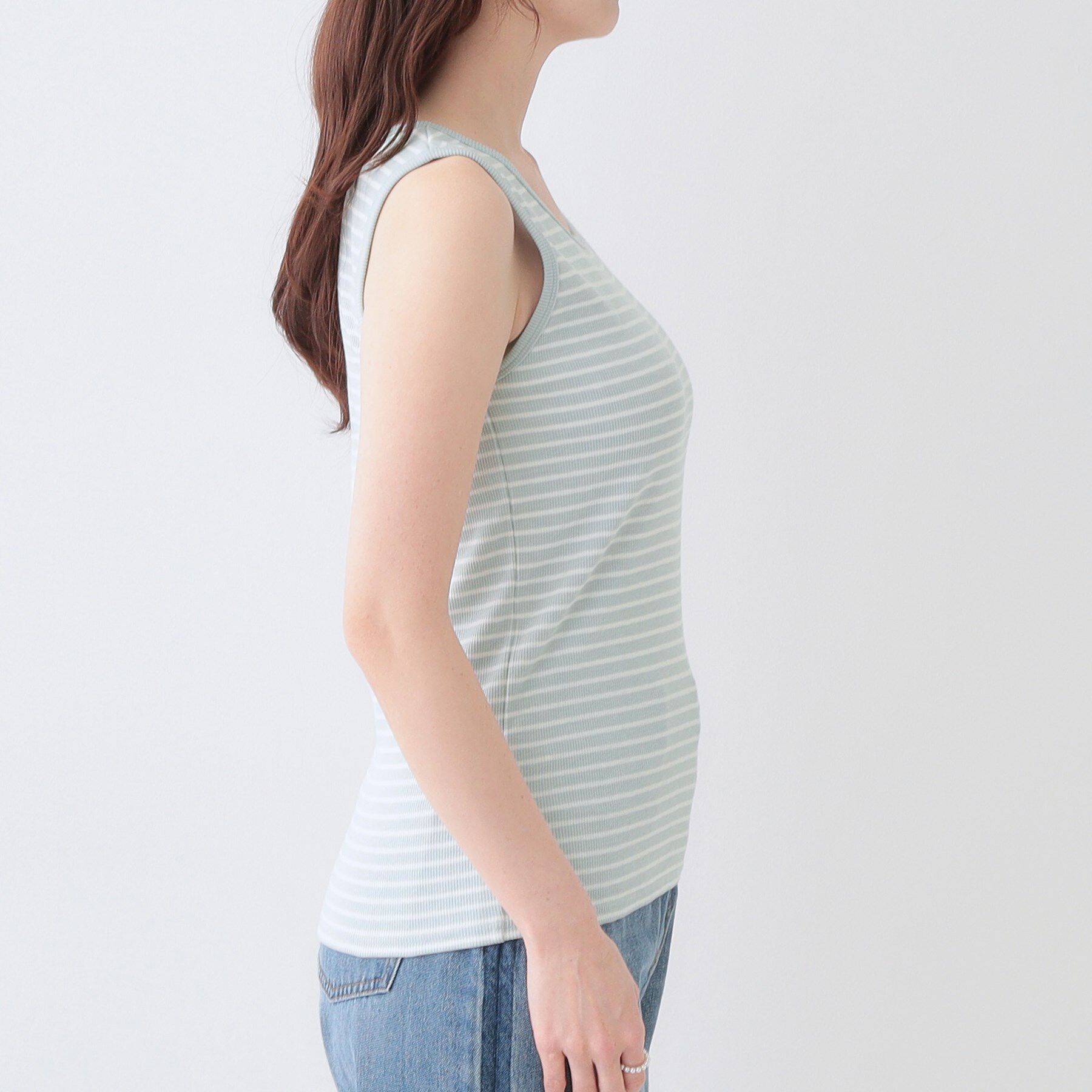 SHOO･LA･RUE「【洗える/S-LL】色違いで揃えたい テレコリブタンクトップ」|キャミソール|