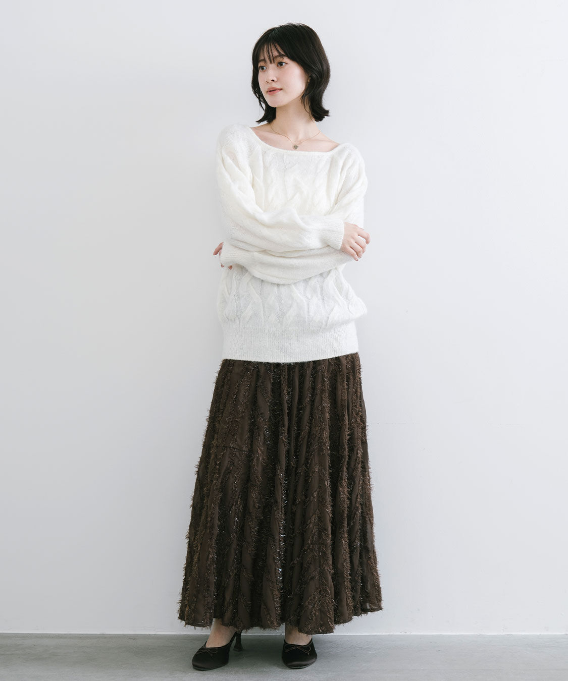 【新品同様】COCO DEAL ウェーブフラッフィーフレアスカート　ブラック ウェーブフラッフィーフレアスカート（COCO DEAL）｜ルミネの