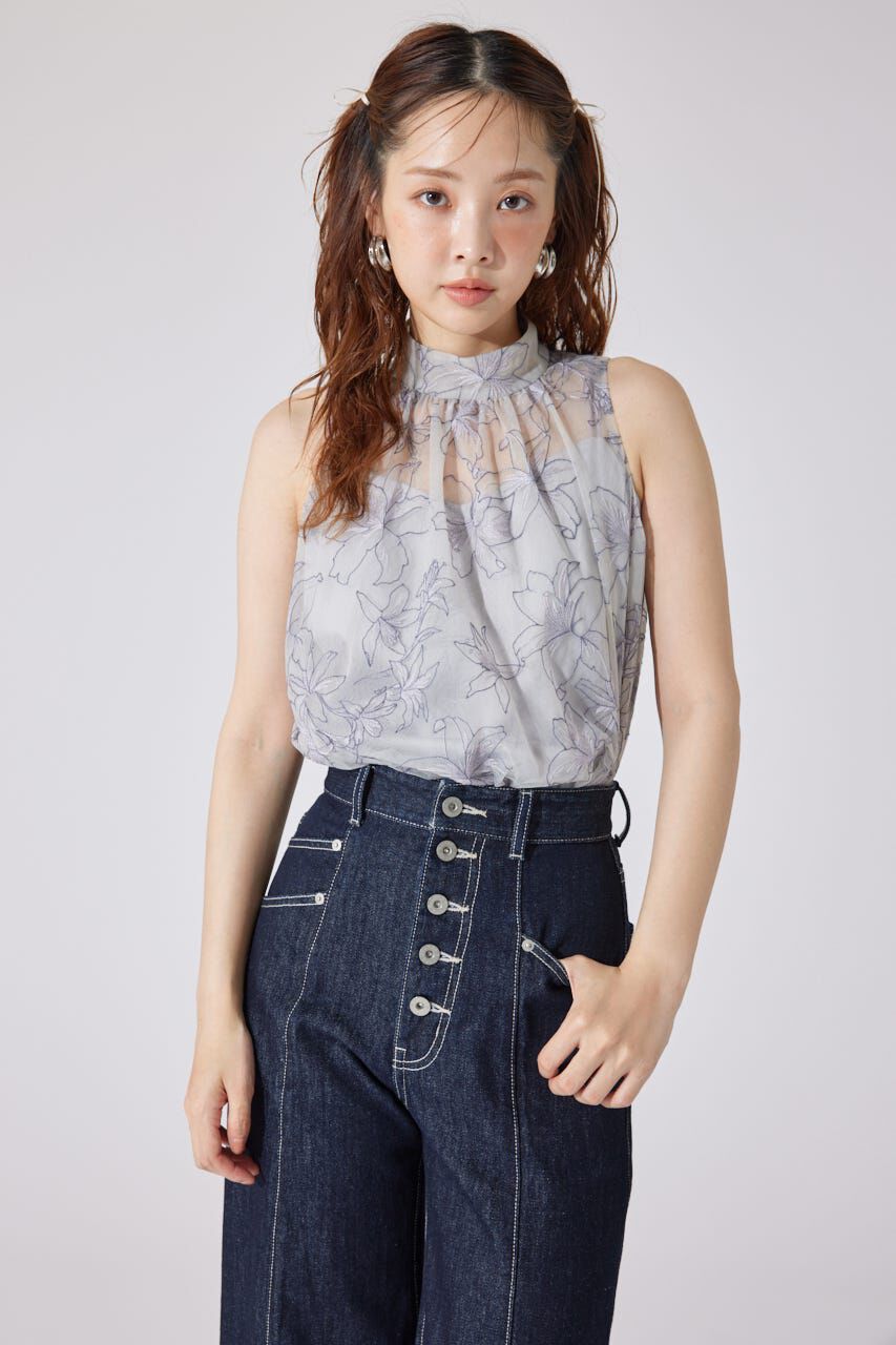 rienda「エンブロイダリーチュールブラウス」|シャツ・ブラウス|