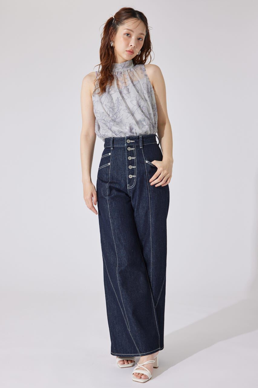 rienda「エンブロイダリーチュールブラウス」|シャツ・ブラウス|