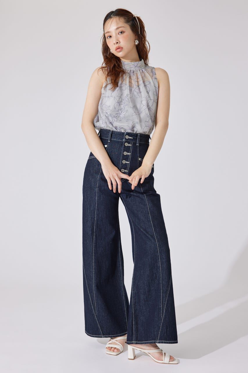 rienda「エンブロイダリーチュールブラウス」|シャツ・ブラウス|