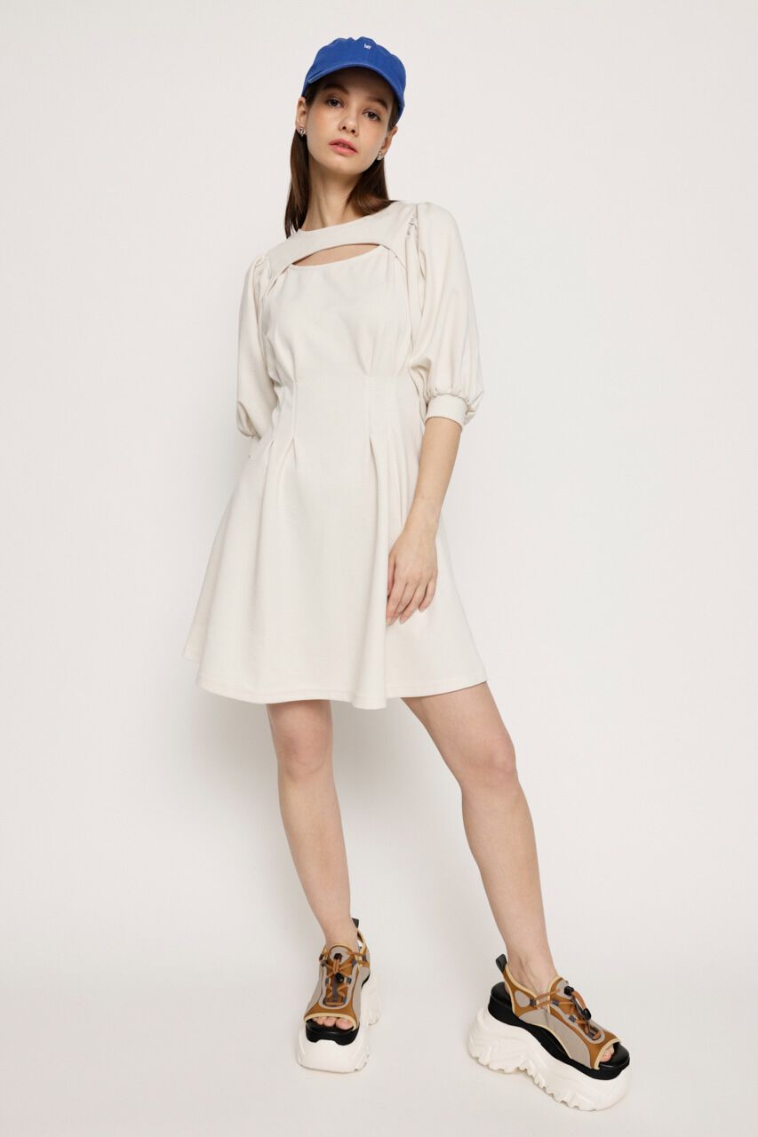SLY「フロントオープンタックスリーブショートワンピース ミニワンピース」|ワンピース|