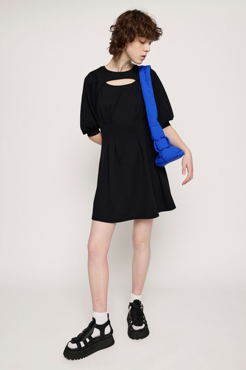 SLY「フロントオープンタックスリーブショートワンピース ミニワンピース」|ワンピース|