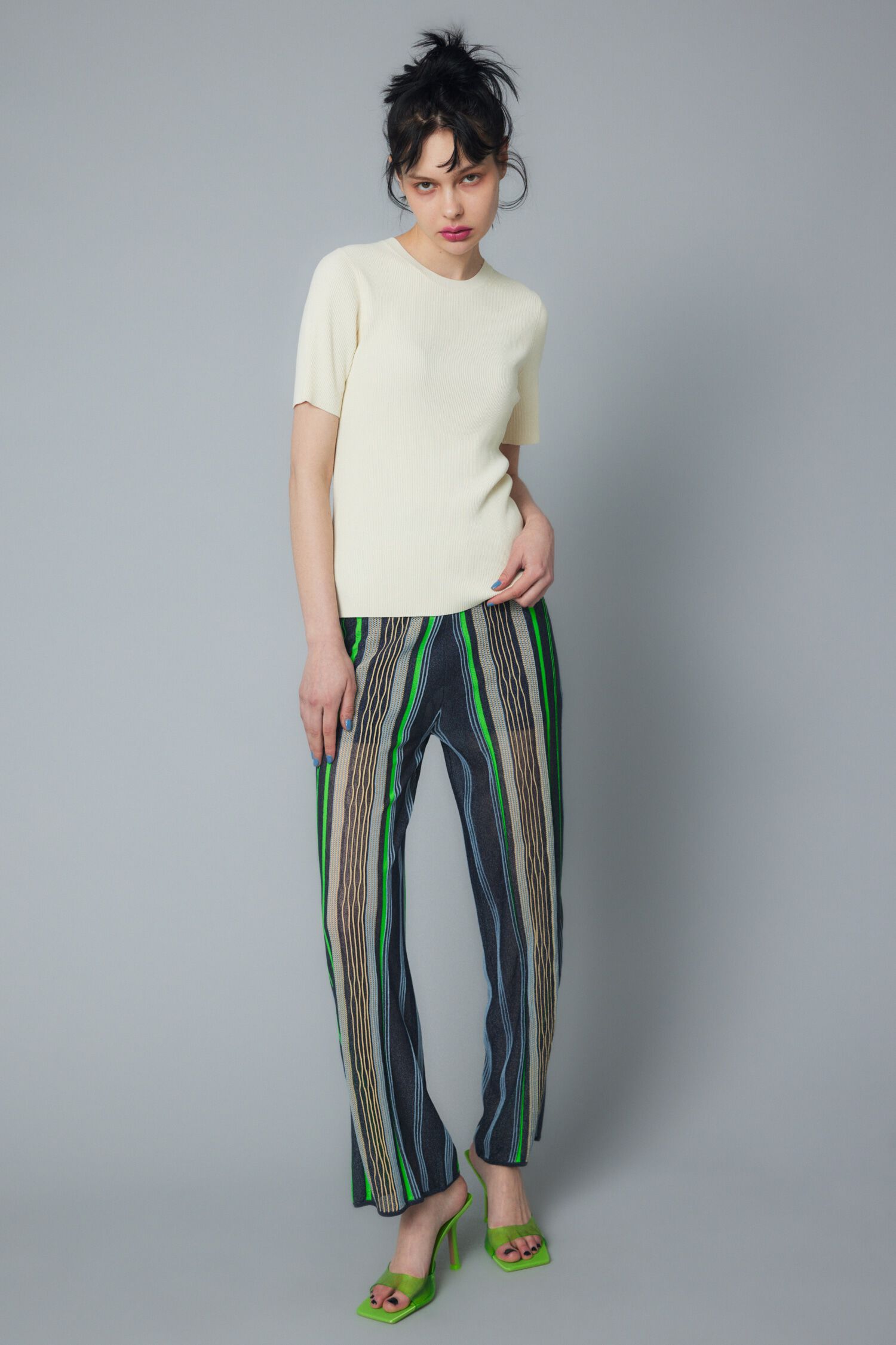 HeRIN.CYE「Back slit knit tops」|Tシャツ・カットソー|