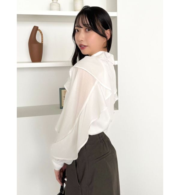 dazzlin「フリルリボン2WAY長袖ブラウス」|シャツ・ブラウス|