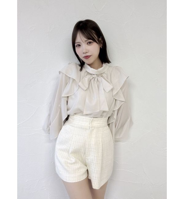 dazzlin「フリルリボン2WAY長袖ブラウス」|シャツ・ブラウス|