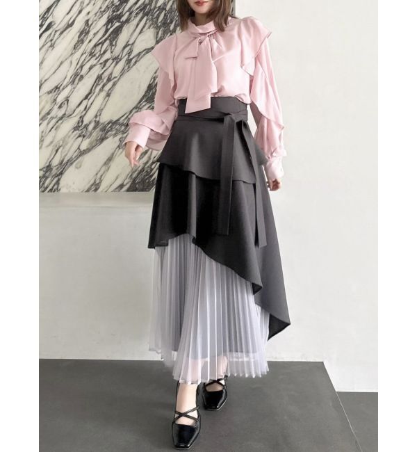 dazzlin「フリルリボン2WAY長袖ブラウス」|シャツ・ブラウス|