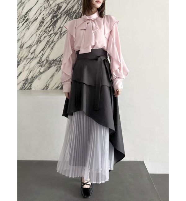 dazzlin「フリルリボン2WAY長袖ブラウス」|シャツ・ブラウス|