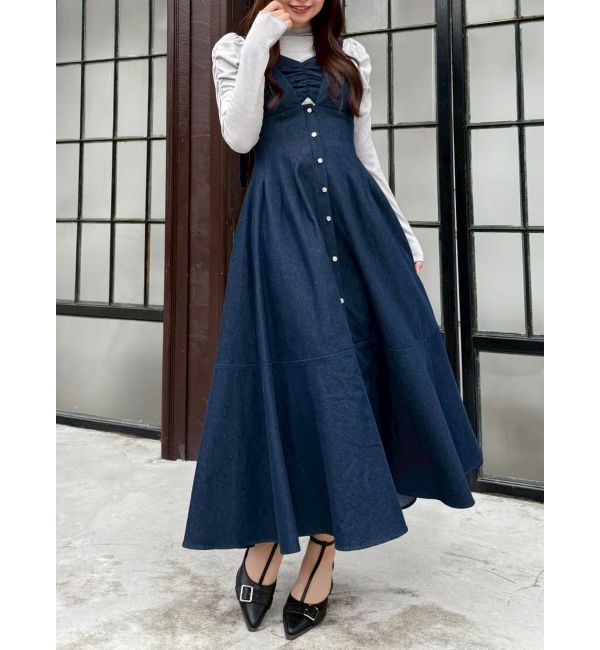 dazzlin「ブラトップレイヤードワンピース」|ワンピース|インディゴ