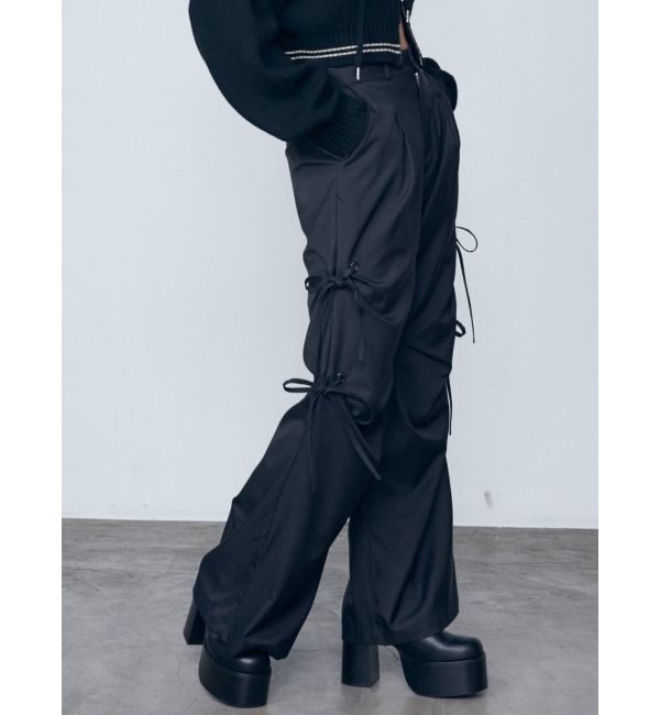 EMODA「サイドハンドリボンルーズパンツ」|その他|