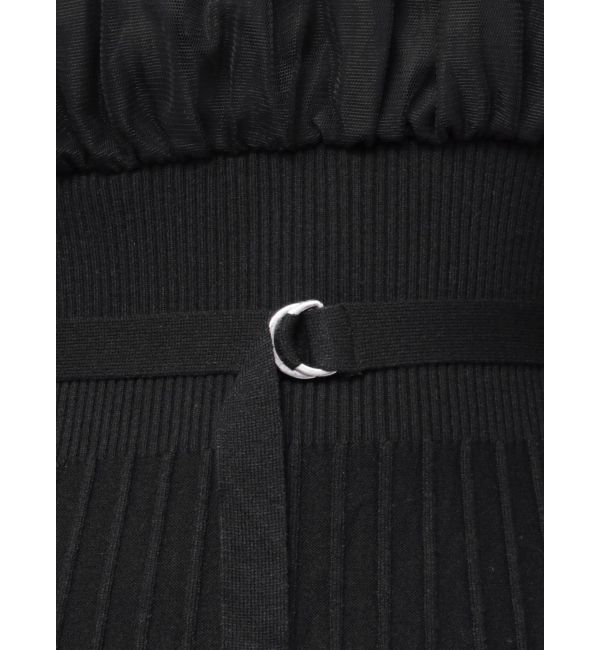 MERCURYDUO「異素材ドッキングオフショルニットワンピース」|ワンピース|