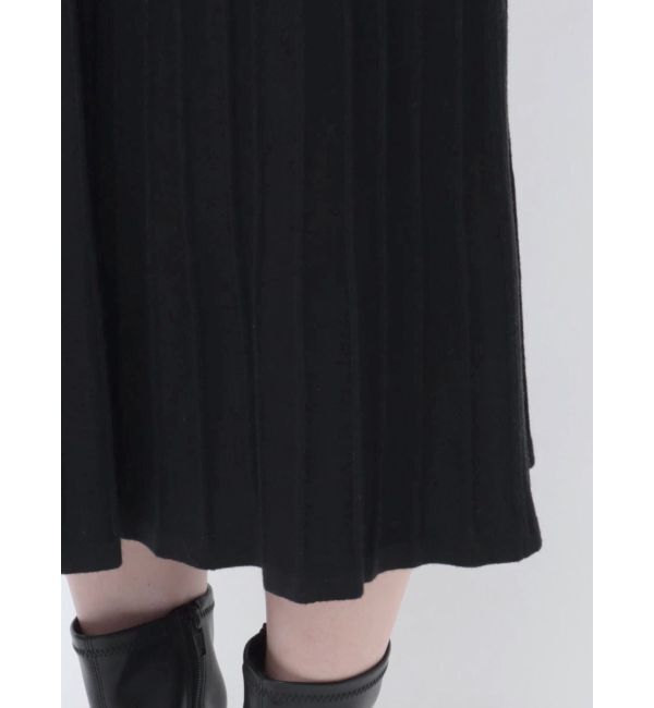 MERCURYDUO「異素材ドッキングオフショルニットワンピース」|ワンピース|