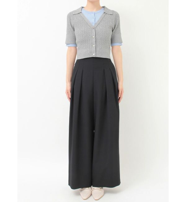 MERCURYDUO「バイカラーフェイクレイヤードニット」|ニット・セーター|