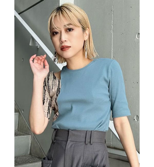 MURUA「ドッキングカットアウトトップス」|Tシャツ・カットソー|