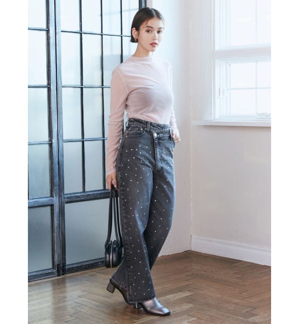 MURUA「フロッキーロゴプレートトップス」|Tシャツ・カットソー|