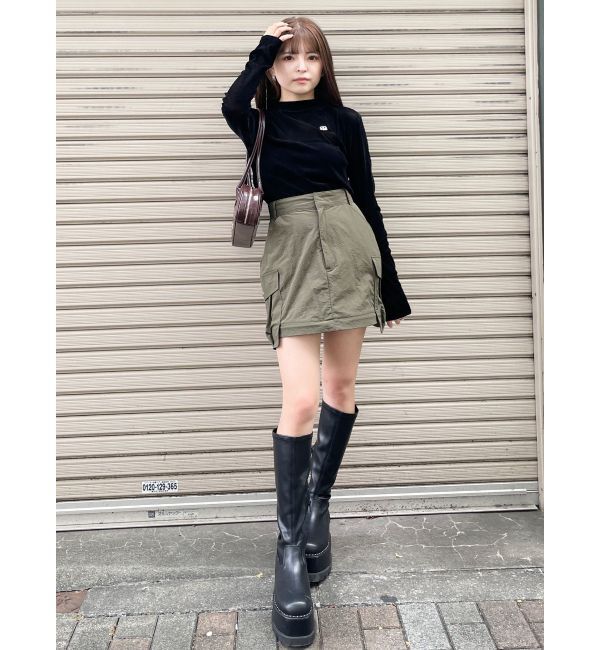 MURUA「フロッキーロゴプレートトップス」|Tシャツ・カットソー|