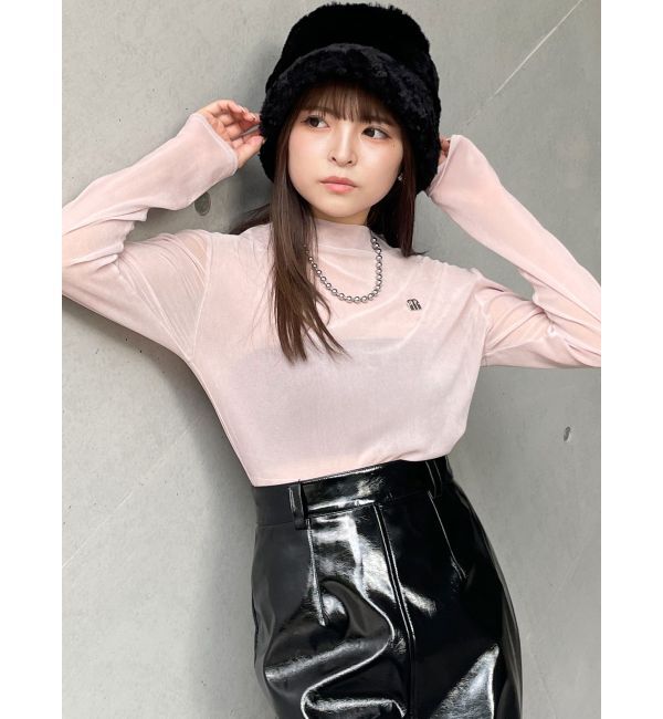 MURUA「フロッキーロゴプレートトップス」|Tシャツ・カットソー|