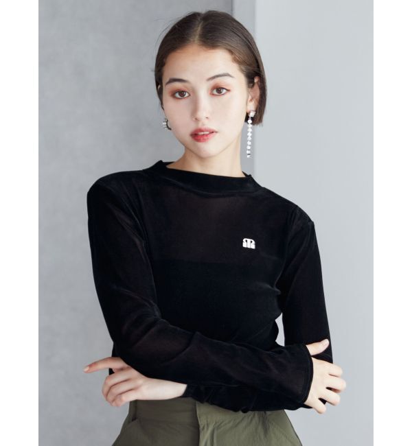 MURUA「フロッキーロゴプレートトップス」|Tシャツ・カットソー|