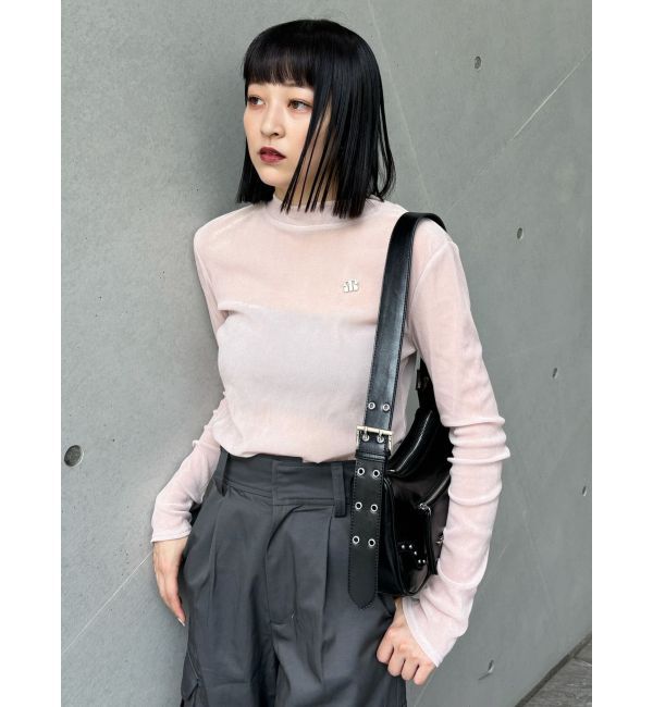 MURUA「フロッキーロゴプレートトップス」|Tシャツ・カットソー|