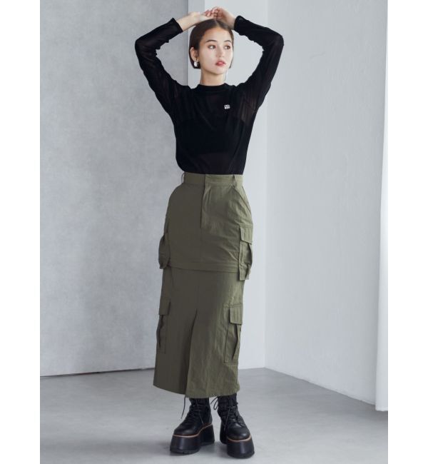 MURUA「フロッキーロゴプレートトップス」|Tシャツ・カットソー|