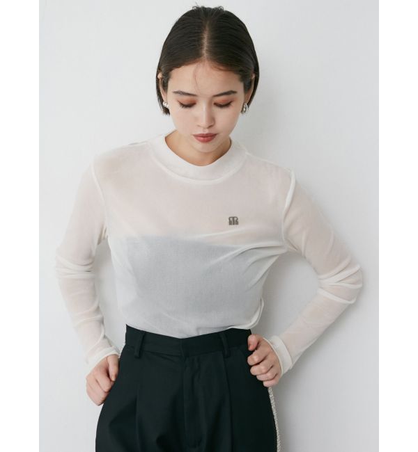 MURUA「フロッキーロゴプレートトップス」|Tシャツ・カットソー|