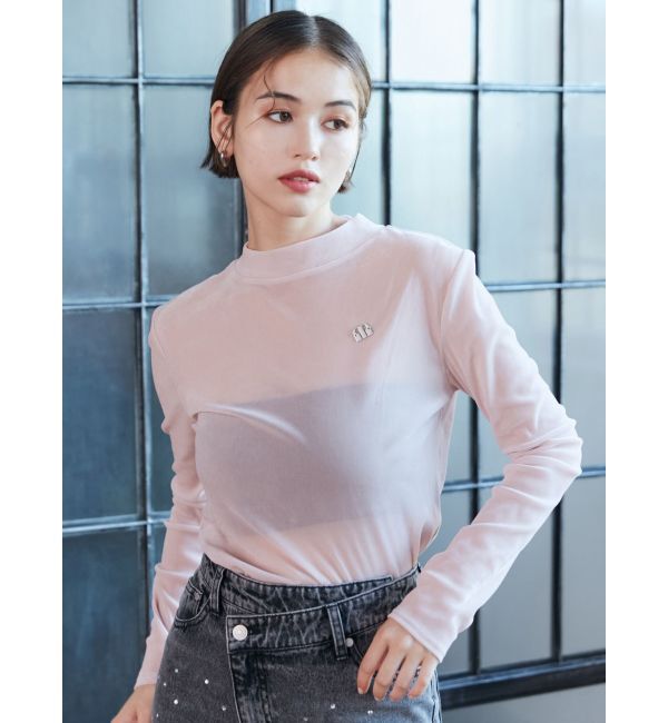 MURUA「フロッキーロゴプレートトップス」|Tシャツ・カットソー|