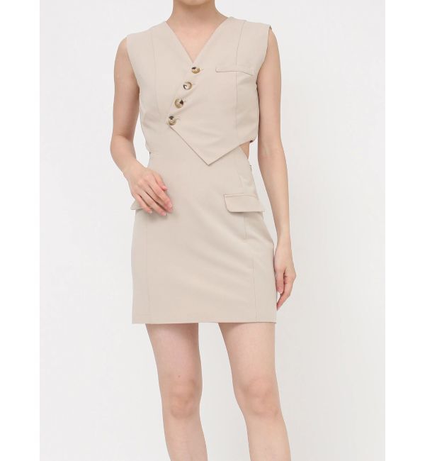 MURUA「マニッシュベストミニワンピース」|ワンピース|