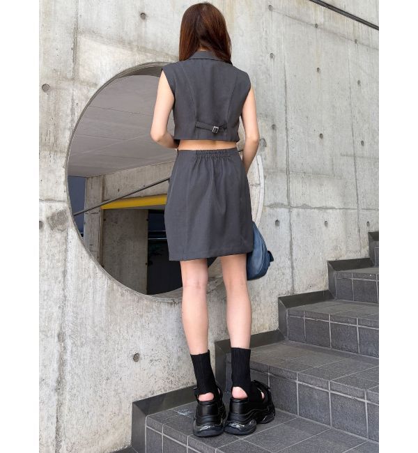 MURUA「マニッシュベストミニワンピース」|ワンピース|