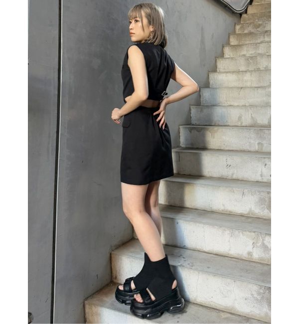 MURUA「マニッシュベストミニワンピース」|ワンピース|