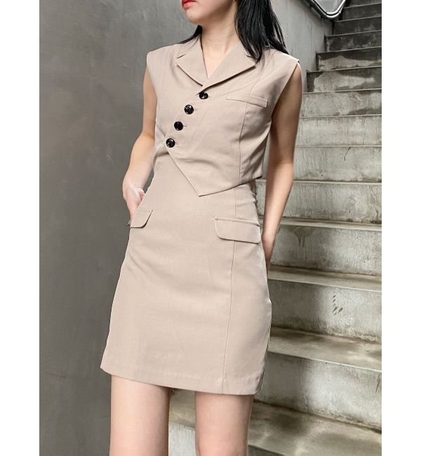 MURUA「マニッシュベストミニワンピース」|ワンピース|