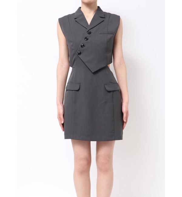 MURUA「マニッシュベストミニワンピース」|ワンピース|