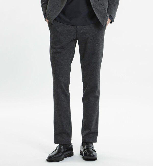 MACKINTOSH PHILOSOPHY「テーラードジャージー パンツ ダブルジャージー裏メッシュ」|スラックス|チャコールグレー