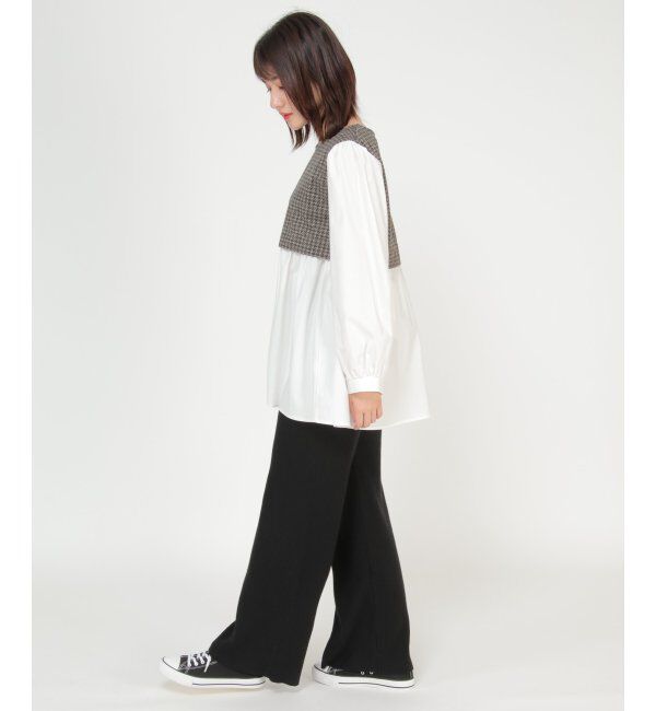 Lbc with Life「ジャカードドッキングブラウス」|シャツ・ブラウス|