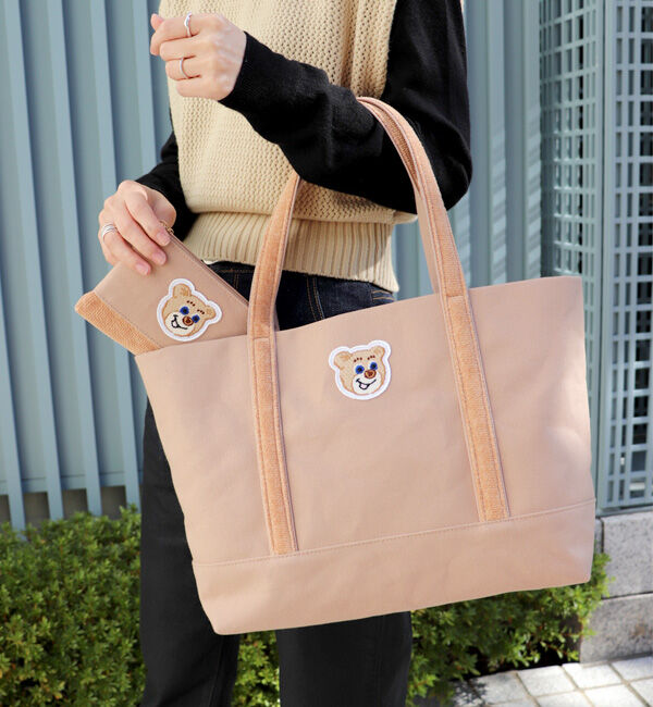 フェイラー　オールドテディトート　LL オールドテディ ワッペントートバッグ L/OTE-163164(ワイン): LOVERARY