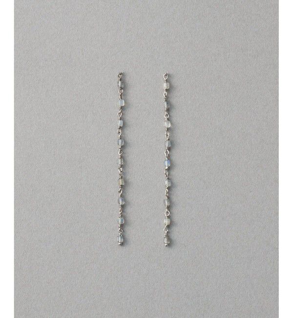 ete「ナチュラルストーン ロング ピアス」|ピアス|プラチナム