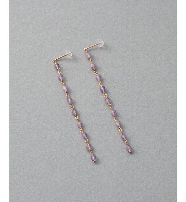ete「ナチュラルストーン ロング ピアス」|ピアス|